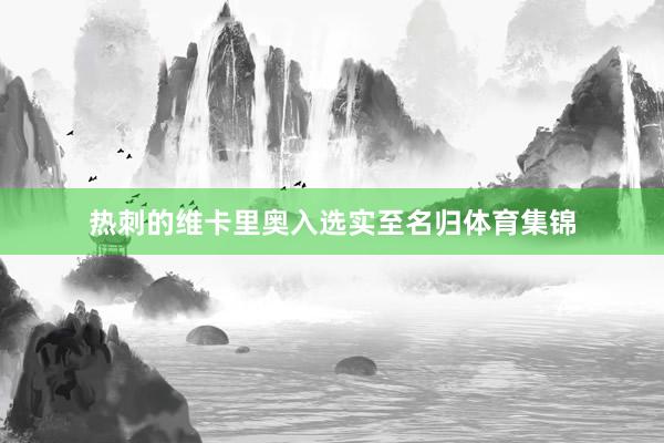 热刺的维卡里奥入选实至名归体育集锦