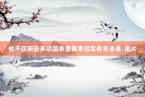 他不仅斩获多项国表里赛事冠军体育录像/图片