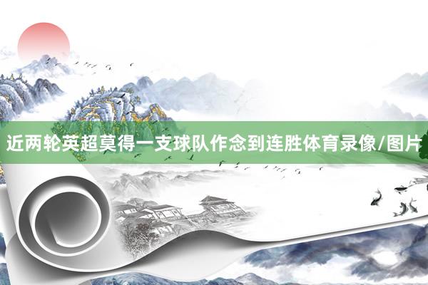近两轮英超莫得一支球队作念到连胜体育录像/图片