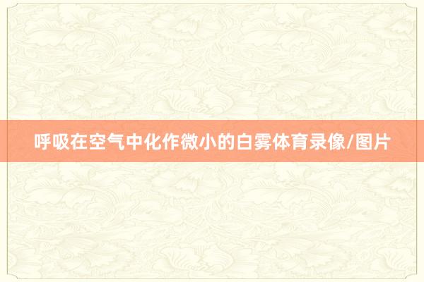 呼吸在空气中化作微小的白雾体育录像/图片