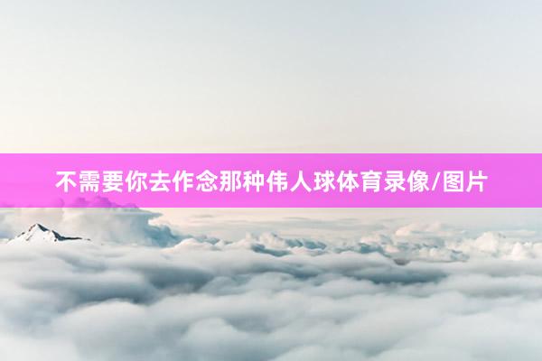 不需要你去作念那种伟人球体育录像/图片