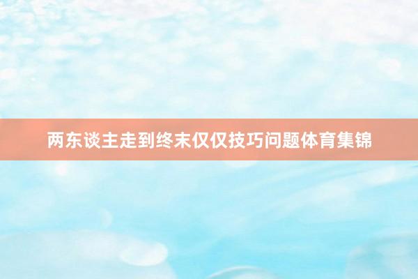 两东谈主走到终末仅仅技巧问题体育集锦