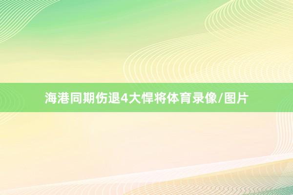 海港同期伤退4大悍将体育录像/图片