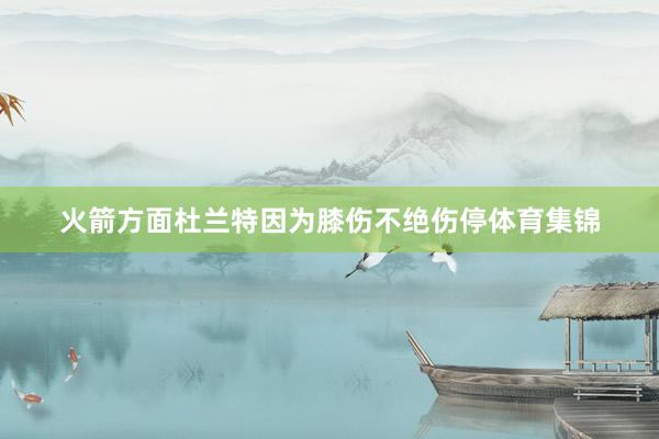 火箭方面杜兰特因为膝伤不绝伤停体育集锦