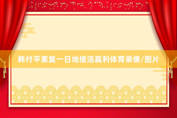 韩付平素复一日地接活赢利体育录像/图片