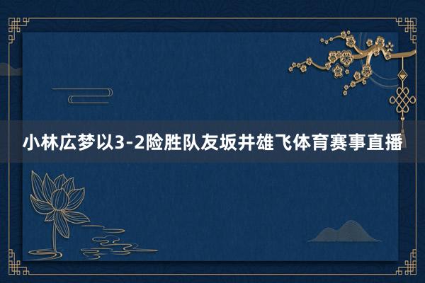 小林広梦以3-2险胜队友坂井雄飞体育赛事直播