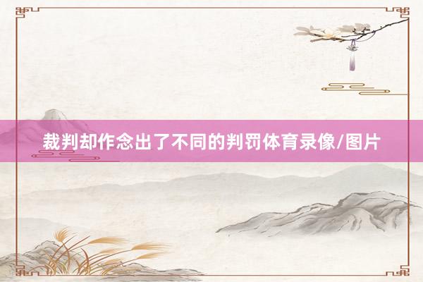 裁判却作念出了不同的判罚体育录像/图片